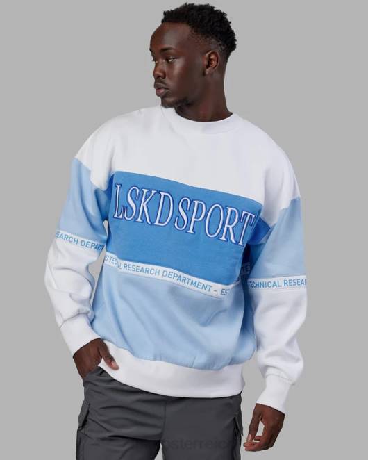 Z8RH369 LSKD unisex Sportif-Pullover in Übergröße – Windsurfer-Azurblau Bekleidung