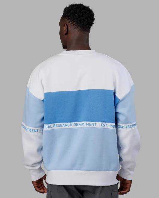 Z8RH369 LSKD unisex Sportif-Pullover in Übergröße – Windsurfer-Azurblau Bekleidung