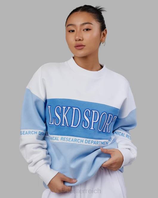 Z8RH369 LSKD unisex Sportif-Pullover in Übergröße – Windsurfer-Azurblau Bekleidung