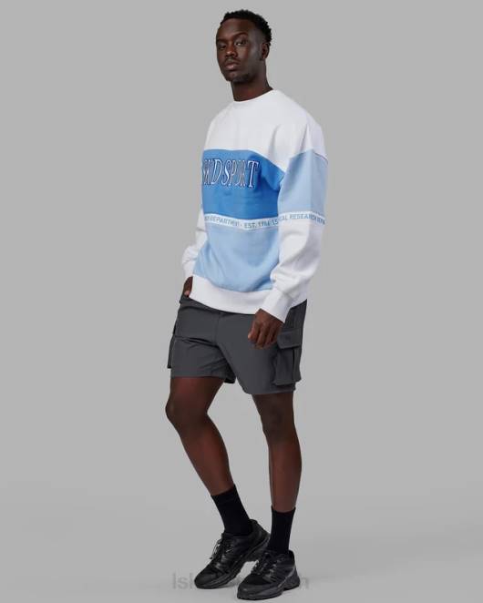 Z8RH369 LSKD unisex Sportif-Pullover in Übergröße – Windsurfer-Azurblau Bekleidung