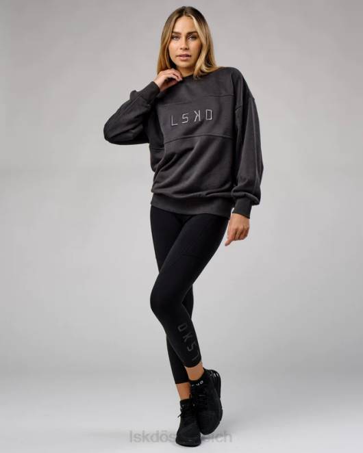 Z8RH389 LSKD unisex Slice-Pullover in Übergröße – Phantom Bekleidung