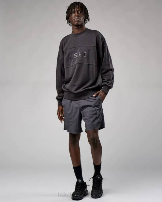 Z8RH389 LSKD unisex Slice-Pullover in Übergröße – Phantom Bekleidung