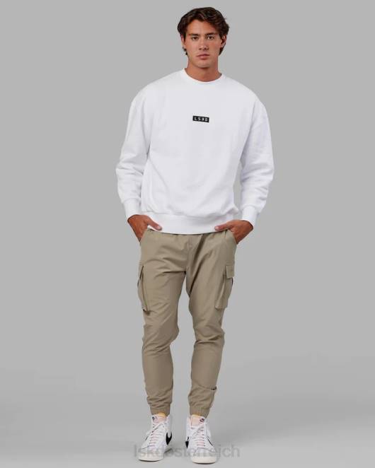 Z8RH398 LSKD unisex Cornerstone-Pullover in Übergröße – weiß Bekleidung