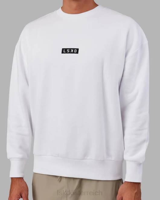 Z8RH398 LSKD unisex Cornerstone-Pullover in Übergröße – weiß Bekleidung