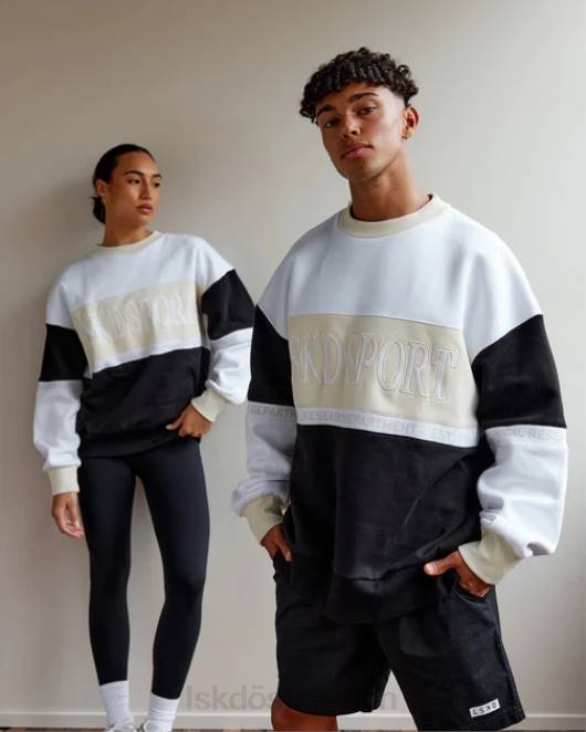 Z8RH401 LSKD unisex Sportif-Pullover in Übergröße – Knochen-Multi Bekleidung