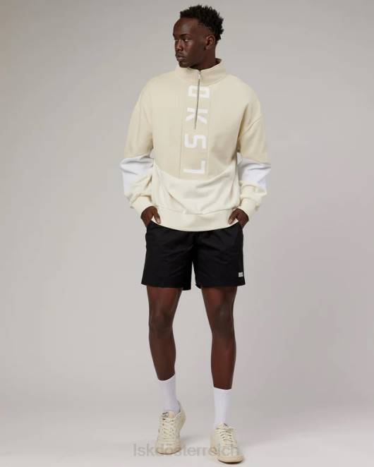 Z8RH407 LSKD unisex Inversionspullover in Übergröße – Mandelmilch Bekleidung