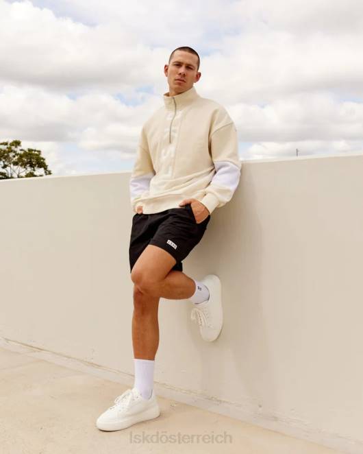 Z8RH407 LSKD unisex Inversionspullover in Übergröße – Mandelmilch Bekleidung