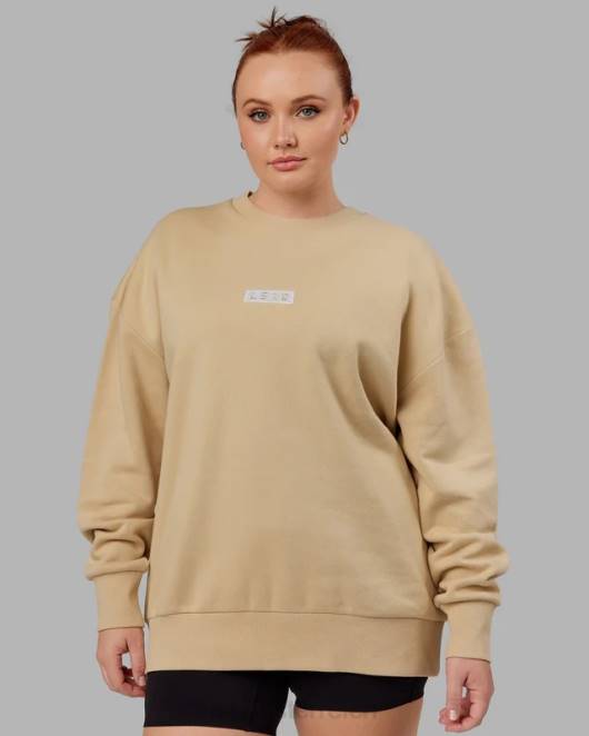 Z8RH413 LSKD unisex Cornerstone-Pullover in Übergröße – helles Khaki Bekleidung