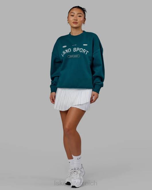 Z8RH423 LSKD unisex Freiwurfpullover in Übergröße – Deep Lagoon Bekleidung