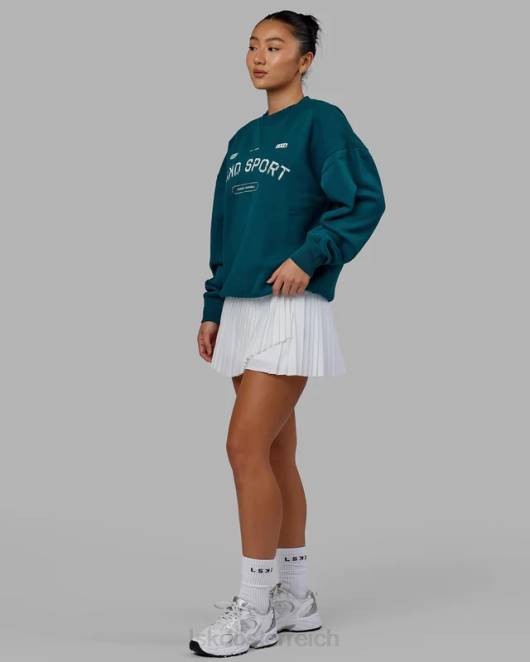 Z8RH423 LSKD unisex Freiwurfpullover in Übergröße – Deep Lagoon Bekleidung