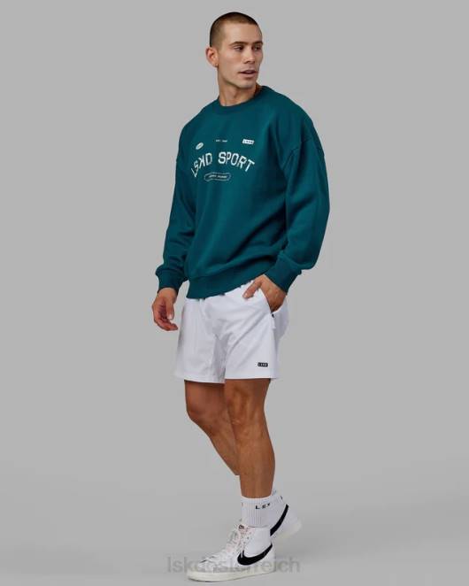 Z8RH423 LSKD unisex Freiwurfpullover in Übergröße – Deep Lagoon Bekleidung