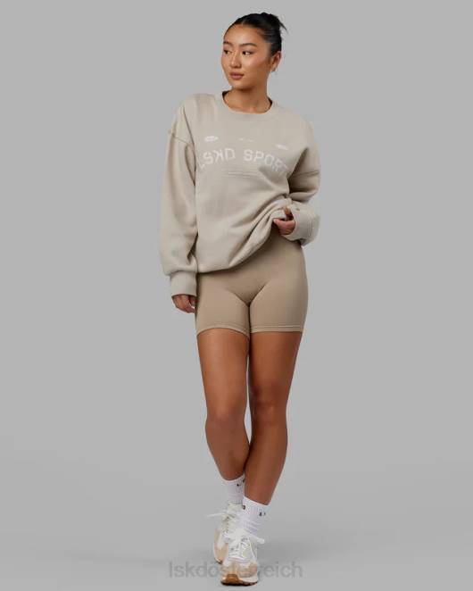 Z8RH425 LSKD unisex Freiwurfpullover in Übergröße – Schieferbeige Bekleidung