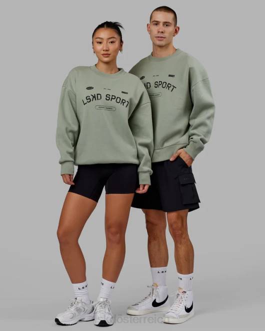 Z8RH426 LSKD unisex Freiwurfpullover in Übergröße – Eisberggrün Bekleidung