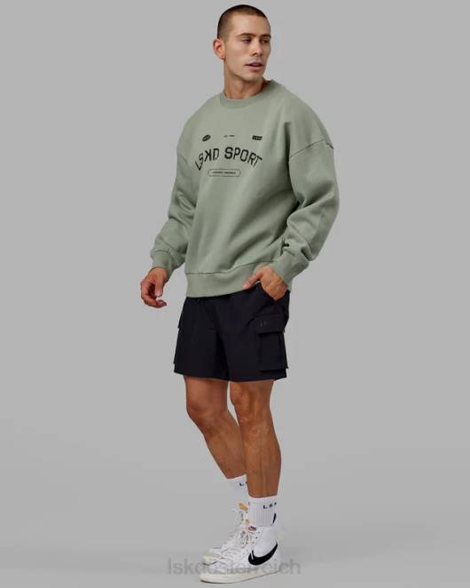 Z8RH426 LSKD unisex Freiwurfpullover in Übergröße – Eisberggrün Bekleidung