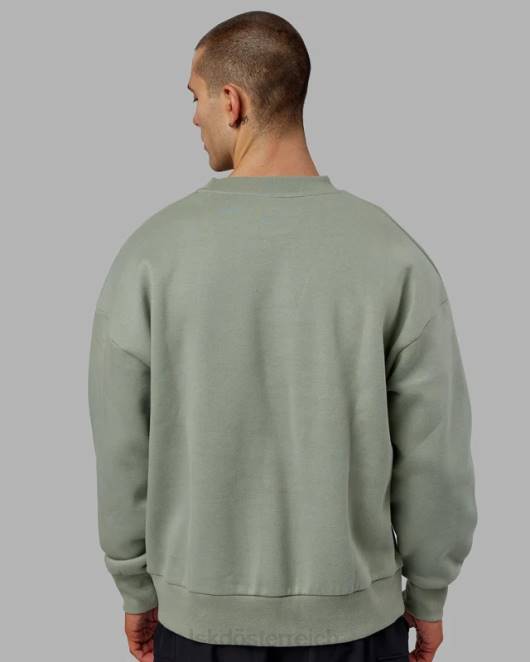 Z8RH426 LSKD unisex Freiwurfpullover in Übergröße – Eisberggrün Bekleidung