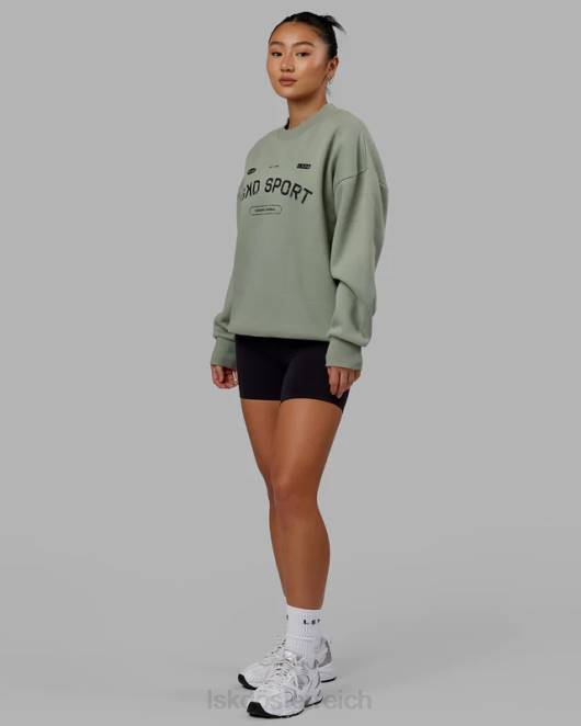 Z8RH426 LSKD unisex Freiwurfpullover in Übergröße – Eisberggrün Bekleidung