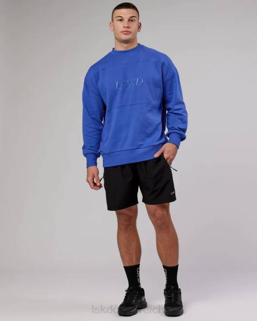 Z8RH429 LSKD unisex Freizeitpullover in Übergröße – Power-Kobalt Bekleidung