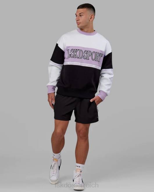 Z8RH451 LSKD unisex Sportif-Pullover in Übergröße – Lila-Multi Bekleidung