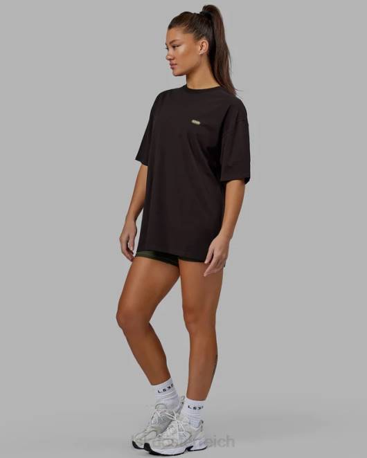 Z8RH218 LSKD unisex Kapsel-Flxcotton-T-Shirt in Übergröße – dunkler Walnuss Bekleidung