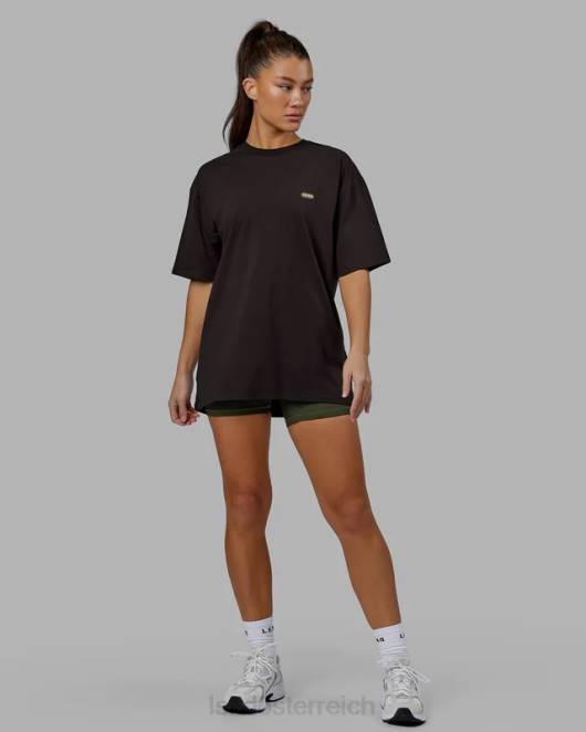 Z8RH218 LSKD unisex Kapsel-Flxcotton-T-Shirt in Übergröße – dunkler Walnuss Bekleidung