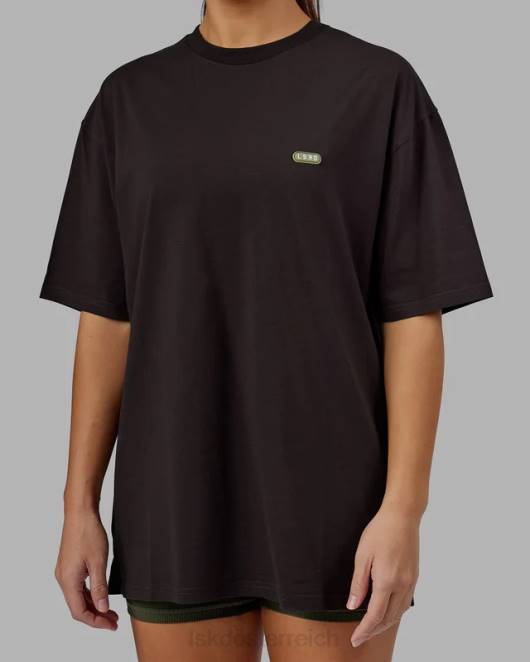 Z8RH218 LSKD unisex Kapsel-Flxcotton-T-Shirt in Übergröße – dunkler Walnuss Bekleidung