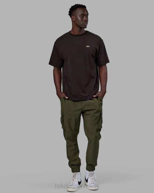 Z8RH218 LSKD unisex Kapsel-Flxcotton-T-Shirt in Übergröße – dunkler Walnuss Bekleidung