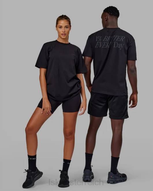 Z8RH230 LSKD unisex vs6 flxcotton T-Shirt in Übergröße – Triple Black Bekleidung