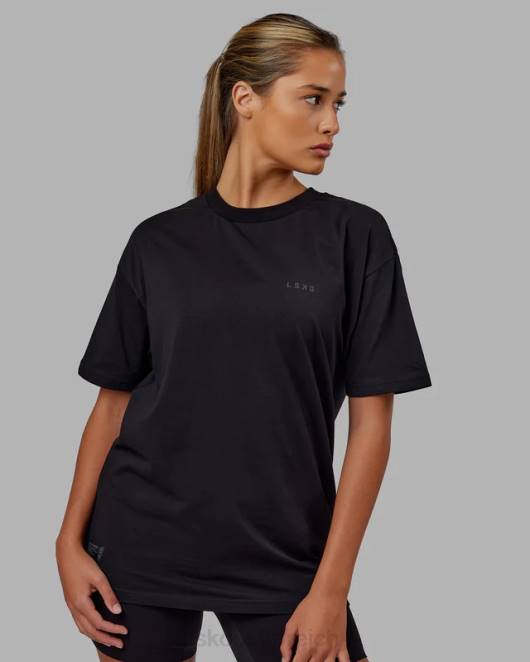 Z8RH230 LSKD unisex vs6 flxcotton T-Shirt in Übergröße – Triple Black Bekleidung