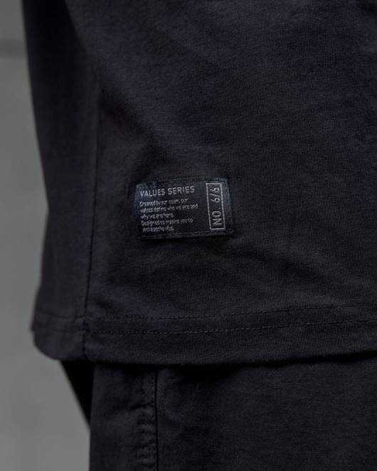 Z8RH230 LSKD unisex vs6 flxcotton T-Shirt in Übergröße – Triple Black Bekleidung