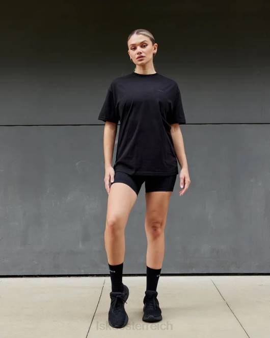 Z8RH230 LSKD unisex vs6 flxcotton T-Shirt in Übergröße – Triple Black Bekleidung