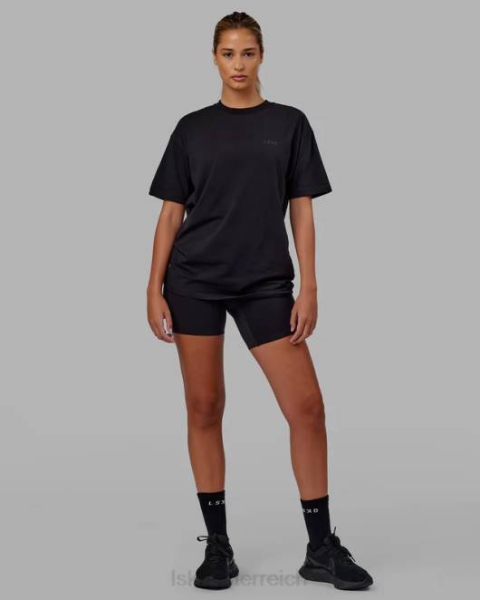 Z8RH230 LSKD unisex vs6 flxcotton T-Shirt in Übergröße – Triple Black Bekleidung