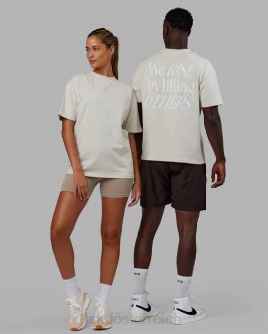 Z8RH235 LSKD unisex Lift-up-Flexcotton-T-Shirt in Übergröße – Knochen Bekleidung