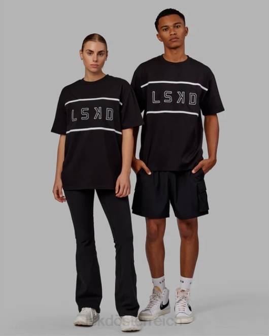 Z8RH240 LSKD unisex Aligned Heavyweight T-Shirt in Übergröße – Schwarz Bekleidung