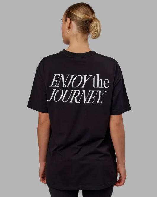 Z8RH241 LSKD unisex vs1 flxcotton T-Shirt in Übergröße – schwarz-weiß Bekleidung