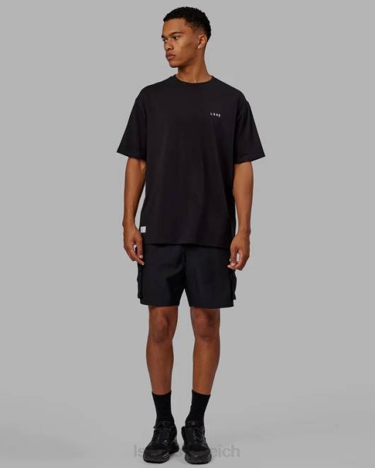 Z8RH241 LSKD unisex vs1 flxcotton T-Shirt in Übergröße – schwarz-weiß Bekleidung