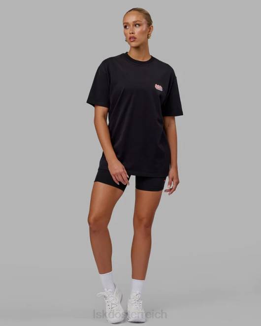 Z8RH243 LSKD unisex Strahlendes Schwergewichts-T-Shirt in Übergröße – Schwarz Bekleidung