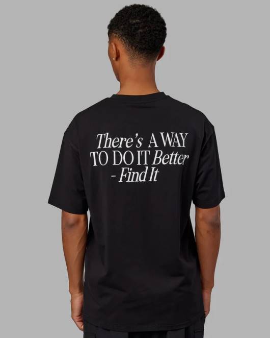 Z8RH245 LSKD unisex vs4 flxcotton T-Shirt in Übergröße – schwarz-weiß Bekleidung