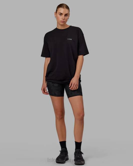 Z8RH245 LSKD unisex vs4 flxcotton T-Shirt in Übergröße – schwarz-weiß Bekleidung