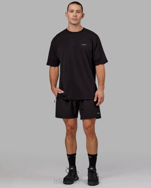 Z8RH247 LSKD unisex vs6 flxcotton T-Shirt in Übergröße – schwarz-weiß Bekleidung