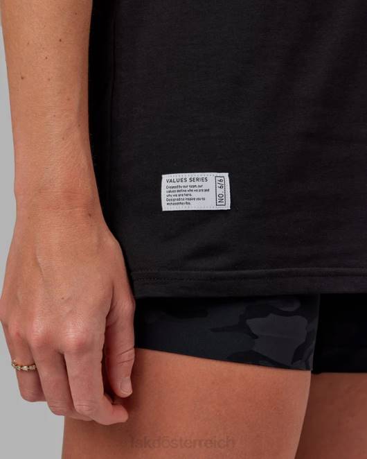 Z8RH247 LSKD unisex vs6 flxcotton T-Shirt in Übergröße – schwarz-weiß Bekleidung