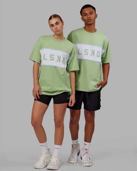 Z8RH248 LSKD unisex ausgerichtetes schweres T-Shirt in Übergröße – grüne Abb Bekleidung