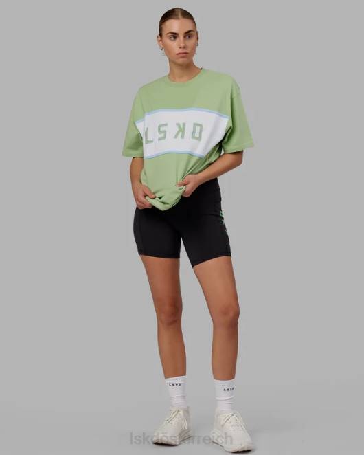 Z8RH248 LSKD unisex ausgerichtetes schweres T-Shirt in Übergröße – grüne Abb Bekleidung