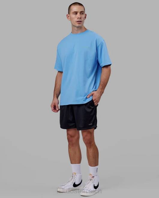 Z8RH252 LSKD unisex Motion Flxcotton T-Shirt in Übergröße – Azurblau Bekleidung