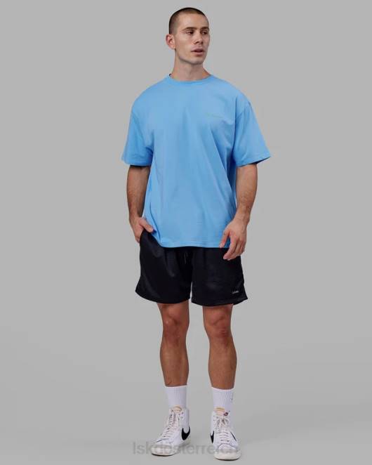 Z8RH252 LSKD unisex Motion Flxcotton T-Shirt in Übergröße – Azurblau Bekleidung