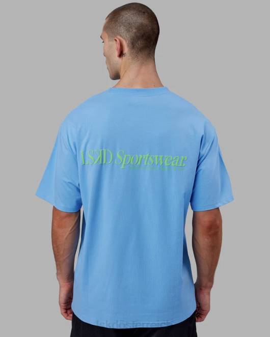 Z8RH252 LSKD unisex Motion Flxcotton T-Shirt in Übergröße – Azurblau Bekleidung