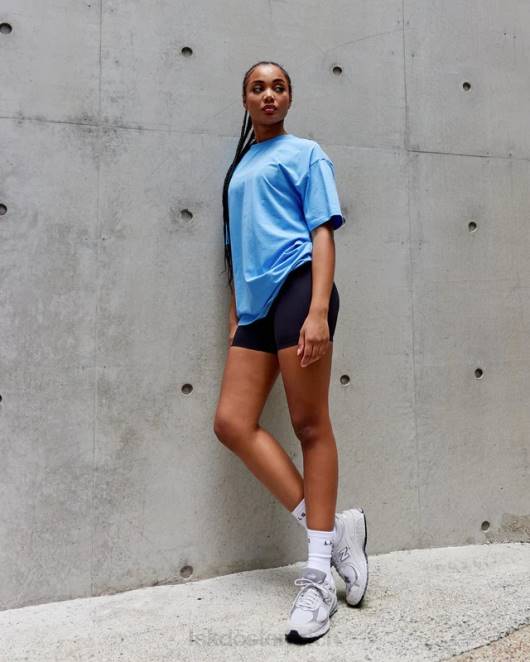 Z8RH252 LSKD unisex Motion Flxcotton T-Shirt in Übergröße – Azurblau Bekleidung