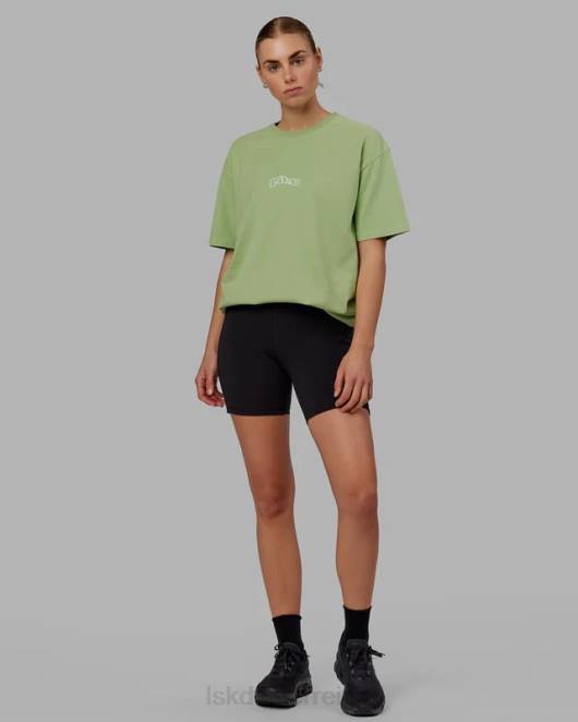 Z8RH256 LSKD unisex Mad Happy Schwergewichts-T-Shirt in Übergröße – grüne Feige Bekleidung