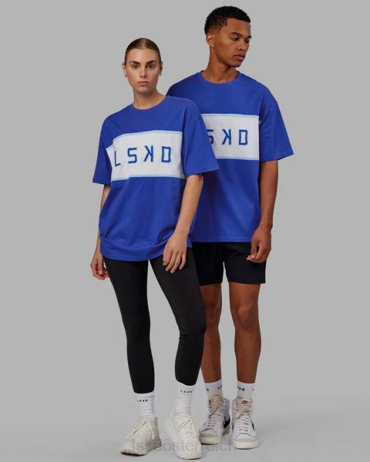 Z8RH257 LSKD unisex Ausgerichtetes, schweres T-Shirt in Übergröße – Power Cobalt Bekleidung