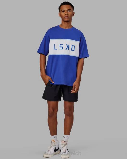 Z8RH257 LSKD unisex Ausgerichtetes, schweres T-Shirt in Übergröße – Power Cobalt Bekleidung