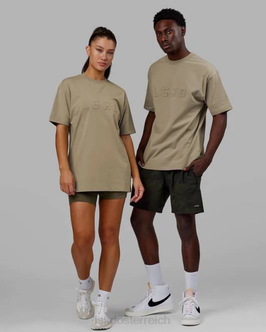 Z8RH260 LSKD unisex Geprägtes, schweres T-Shirt in Übergröße – Lorbeereiche Bekleidung
